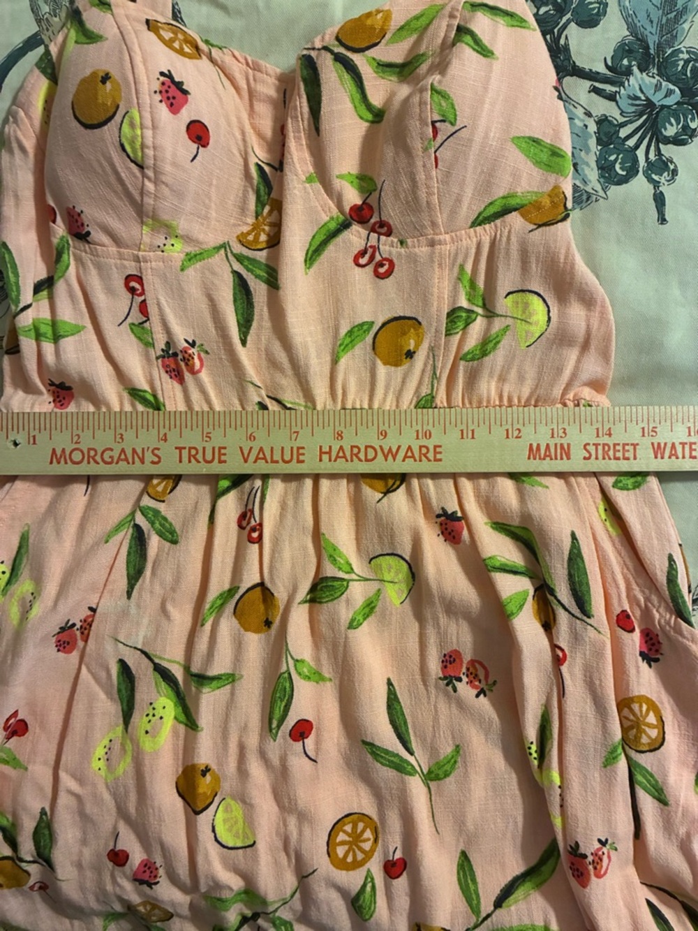 Pinkish Fruit Print Sundress - Picture 11 of 16